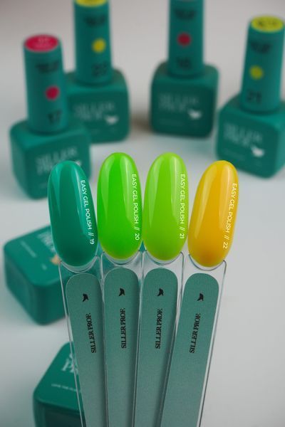 Гель-лак однофазний зелений Siller Easy Gel, №19, 8мл