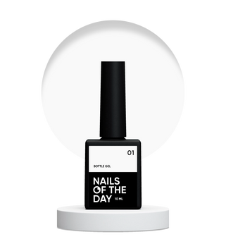 Гель білий NAILSOFTHEDAY Bottle Gel №01, 10 мл