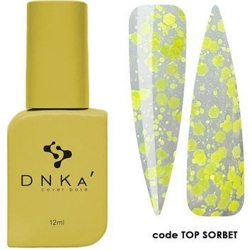 Топ з неоновими жовтими багатокутниками Top Sorbet DNKa, 12 ml