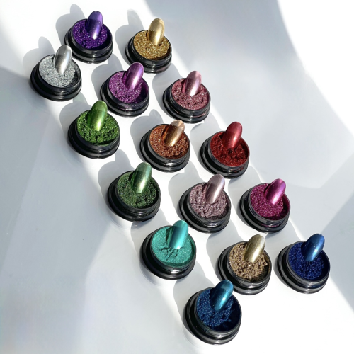 Пудра для нігтів металева срібло Adore METALLIC POWDER №11, 0,5 г