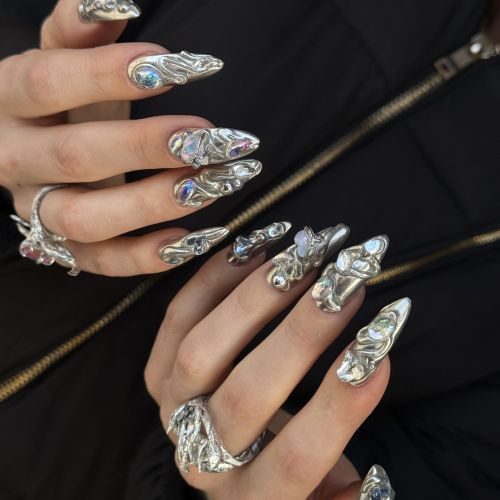 Пудра для нігтів металева срібло Adore METALLIC POWDER №11, 0,5 г