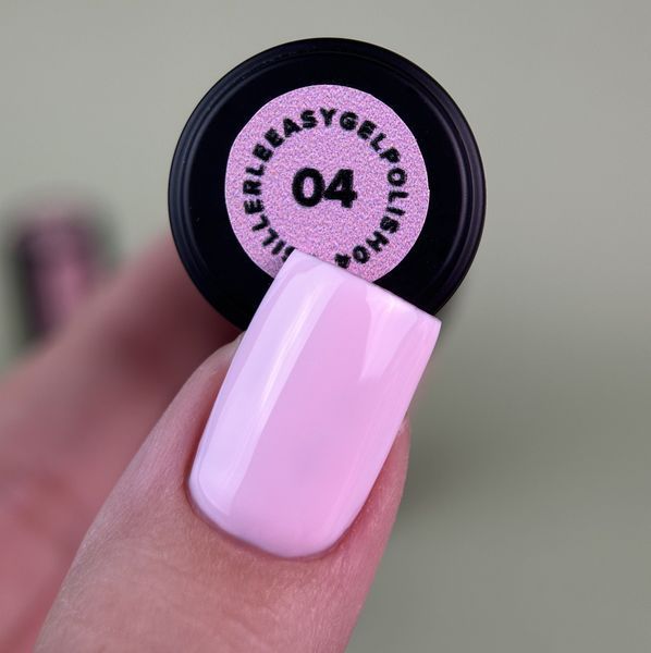 Гель-лак однофазний світло-рожевий Siller Easy Gel, №04, 8мл