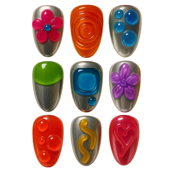 Гель для об'ємних дизайнів лаймовий вітраж Adore 3D Funky Art Gel №15, 15 мл