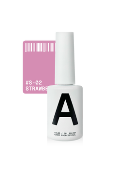 Гель-лак з шимером рожевий Adore S-02 strawberry, 12 мл