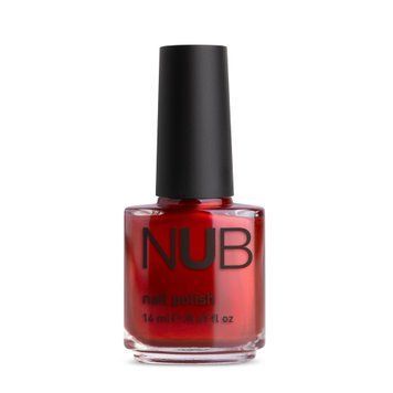 Декоративний лак червоний з мікрошимером NUB Nail Polish №134, 14 мл