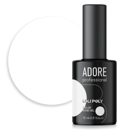 Полібаза зміцнююча біла Adore loli poly base 15 ml №09, icing