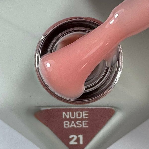 База для нігтів рожево-персикова nude base №21 Victoria Avdeeva, 12 мл