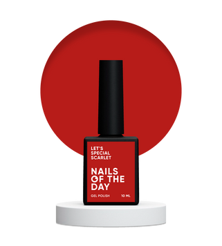 Гель-лак червоно-багряний NAILSOFTHEDAY Let's special Scarlet, 10 мл