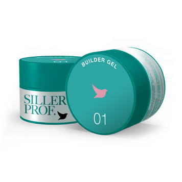 Гель для нігтів ніжно-рожевий Siller Builder Gel №01, 30 мл