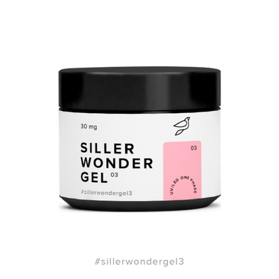 Гель камуфлюючий молочно-рожевий Siller Wonder Gel №3, 30 мл