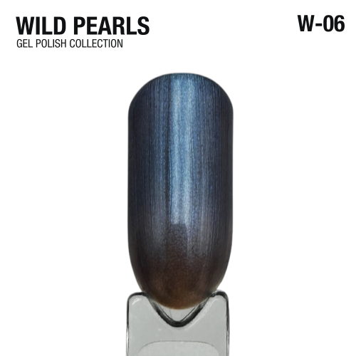 Гель-лак перламутровий глибокий синій Adore Wild Pearls W-06, 8 мл