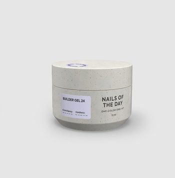 Гель для нарощування нігтів молочний з рожевою вуаллю NAILSOFTHEDAY Builder Gel 24, 15 мл