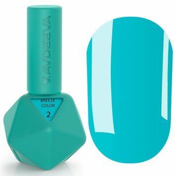 Гель-лак яскравий бірюзовий Avdeeva Breeze Color №2, 12мл