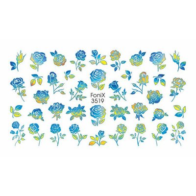 Слайдер Fonix 3519 Синьо-жовті рози