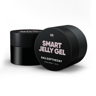 Гель желе для нігтів світло–коричневий будівельний Nailsoftheday smart jelly gel 05, 15 г