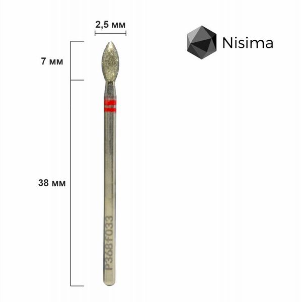 Крапля 3,3 мм червона P368f033 Nisima