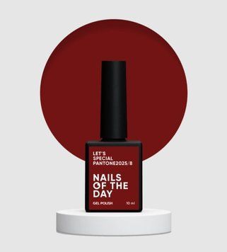 Гель-лак глибокий винний (бордо) Nailsoftheday let&rsquo;s special pantone2025/8, 10 мл
