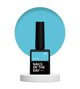 Гель небесний блакитний NAILSOFTHEDAY Bottle Gel №05, 10 мл