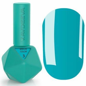 Гель-лак глибокий аквамарин Avdeeva Breeze Color №3, 12мл