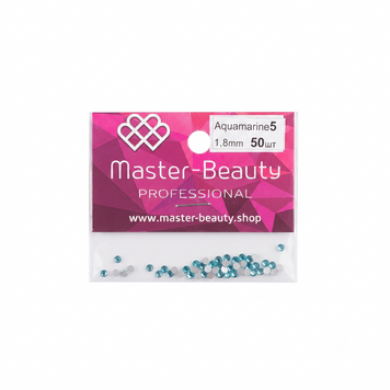 Стрази бірюзові 1.8 мм 50шт Aquamarine №5, Master-Beauty