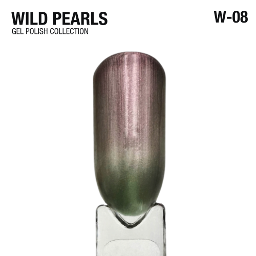 Гель-лак перламутровий димчастий рожевий Adore Wild Pearls W-08, 8 мл