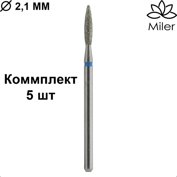 Полум'я гостре 2,1 мм синє M862m021 Miler набір 5 шт