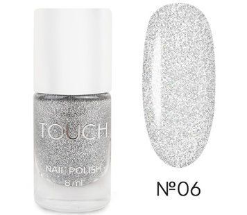 Декоративний лак сріблястий Touch Nail Polish 06, 8мл