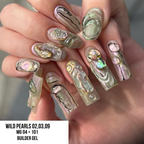 Гель-лак перламутровий шовковий рожевий Adore Wild Pearls W-09, 8 мл