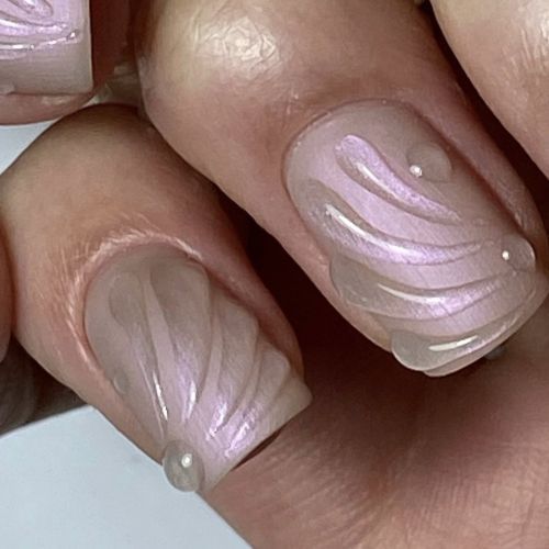 Гель-лак перламутровий шовковий рожевий Adore Wild Pearls W-09, 8 мл
