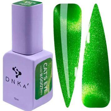 Гель-лак котяче око зелений DNKa' Cat's Eye 80's, #0007, 12 мл