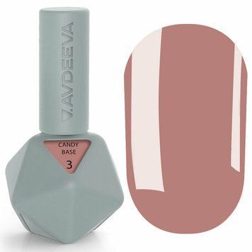 База камуфлююча в теплому рожево-коричневому відтінку Avdeeva candy base 3, 12мл