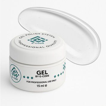 Гель для нарощення, моделювання та зміцнення нігтів прозорий G-Code Builder Gel Clear 15 мл