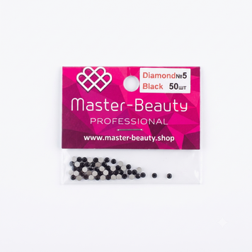 Стрази темно-сірі 1.8 мм 50шт Diamond black №5, Master-Beauty