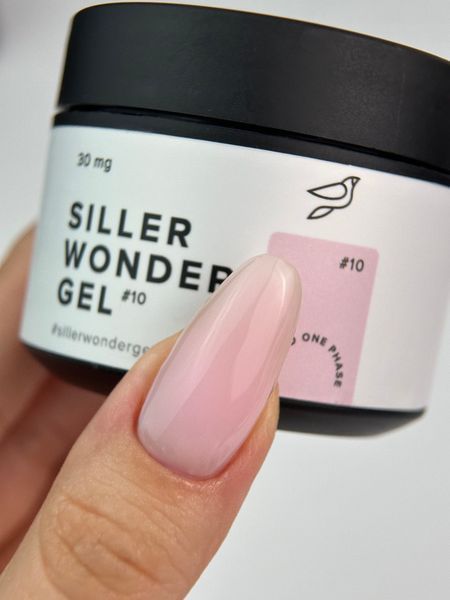 Гель для нарощування нігтів рожевий Siller Wonder Gel №10, 30 мл