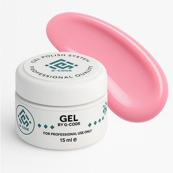 Гель для нарощення, моделювання та зміцнення нігтів рожевий G-Code Builder Gel №24, 15 мл