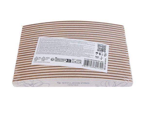 Пилка для нігтів 150/150 грит мінеральна STALEKS PRO EXPERT 40 (півмісяць) 25 шт