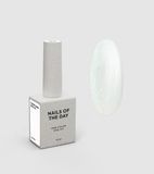 База для нігтів молочна зі срібним шиммером Nailsoftheday Cover base milk 04 shimmer, 10 мл 12353 фото