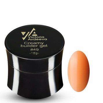 Гель для нігтів моделюючий помаранчевий Avdeeva Creamy Builder gel №49, 15 мл