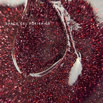 Гель-лак світловідбивний бордовий Touch Gel Polish Space №8, 9мл