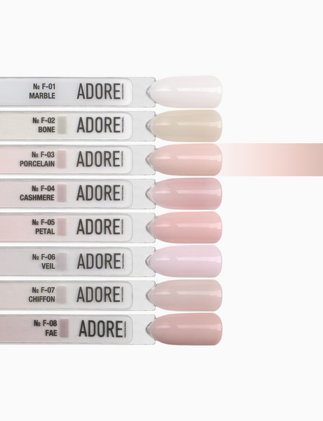 Гель-лак для френчу порцеляново-персиковий Adore № F-03 porcelain 12 мл