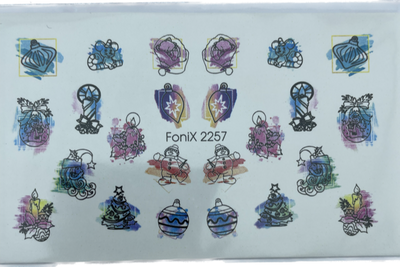 Слайдер Fonix 2257 кольорові новорічні іграшки Fonix 2257 фото