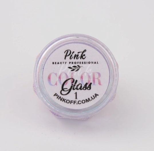 Втирка дзеркальна бузкова з рожевим відливом Pink Color Glass №1 NailApex