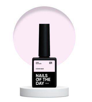 База камуфлююча ніжно-рожева  Nailsoftheday Cover base NEW Formula 01, 10 мл