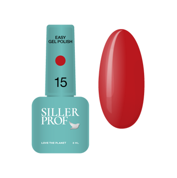 Гель-лак однофазний вишневий Siller Easy Gel, №15, 8 мл