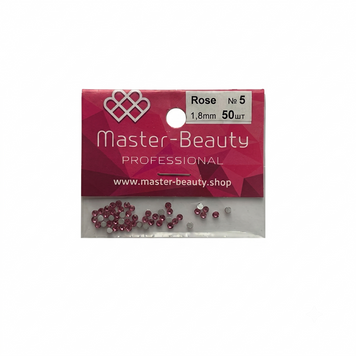 Стрази рожеві 1.8 мм 50шт Rose №5, Master-Beauty