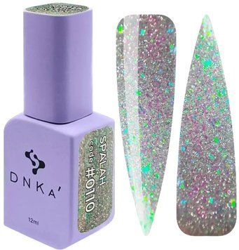 Гель-лак прозорий з різнокольоровим шимером DNKa Gel Polish, 12 ml Spalah #0110