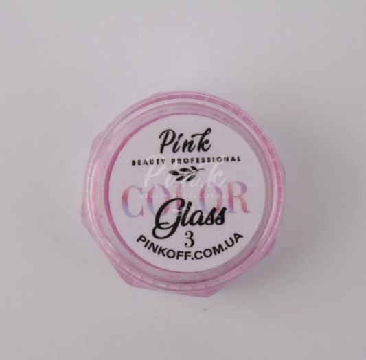 Втирка дзеркальна рожева Pink Color Glass №3 NailApex