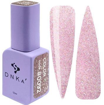 Гель-лак напівпрозорий рожевий з шимером Gel Polish, 12 ml Color #0092