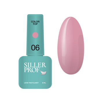 Топ для нігтів рожево-бежевий Siller Top Color 06, 8мл