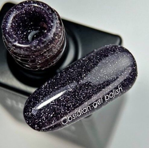Гель-лак світловідбивний графітово фіолетовий NAILSOFTHENIGHT Obsidian, 10 мл